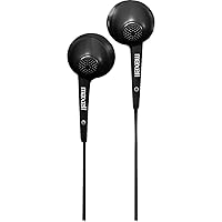 Maxell 191569 Earbuds w/ Mic, Soft Comfort Fit, Black