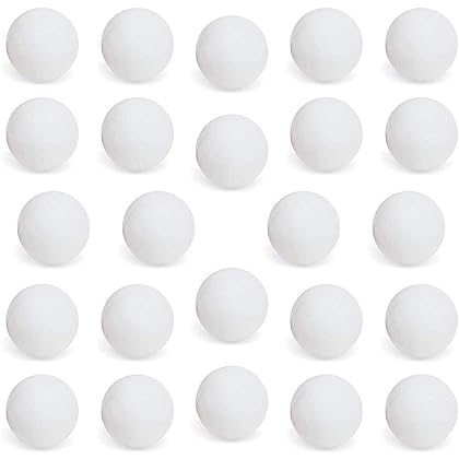 Totem World 24 White Beer Pong Balls - 38mm Ping Pong Washable Plastic for Decoration, Crafts or Party Game Balls