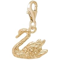Rembrandt Charms Swan Charm with Lobster Clasp