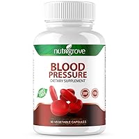 Blood Pressure Dietary Supplement – 90 Vegetable Capsules of Natural high Blood Pressure