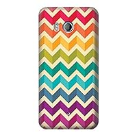 R2362 Rainbow Colorful Shavron Zig Zag Pattern Case Cover for HTC U11
