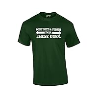Don't Need A Permit for These s Weightlifting Gym Muscle Jacked Funny Short Sleeve T-shirt-Forest-5Xl