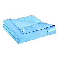 Thermee Micro Flannel Twin-Size All Seasons Lightweight Sheet Blanket, Machine Wash-Dry, No Pilling, 66Lx90W, Cornflower Blue