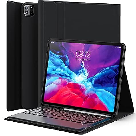 Keyboard Case for iPad Pro 12.9 inch 2021-5th Generation / 2020-4th Gen / 2018-3rd Gen – Keyboard Case Compatible with iPad Pro 12.9 – Wireless Protection Tablet Keyboard