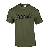 Born Again Jesus Mens Christian Short Sleeve T-Shirt Graphic Tee