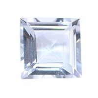 Genuine Crystal Quartz 14x14 mm Faceted Loose Gemstone Square Shape Astrology Stone At Wholesale Price