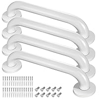 4 Pack 12 Inch Shower Grab Bar, Stainless Steel Wall Mount Safety Grab Bar Handle Elderly Safety Bars, Bathroom Balance Bar, Hand Rail Support for Seniors, Elderly, Pregnant - White