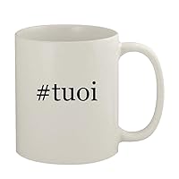 #tuoi - 11oz Ceramic White Coffee Mug, White