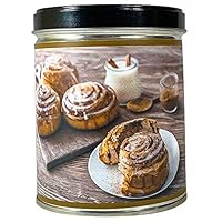 Cinnamon Hot Buns Scented Tin Candle, Up to 100 Hours of Burn Time with Specialty Blended Soy & Paraffin Wax | Our Own Candle Company, 13 Ounce