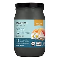Paromi Sleep with Me Organic Herbal Tea, Signature Jar, 15 Count (Pack of 6)