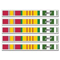 US Army Vietnam Service Ribbon 5 Pack Window Bumper Sticker Decal 3.8