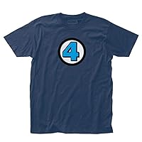 Marvel Fantastic Four Logo Light Navy T-Shirt Tee