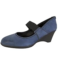 Steven by Steve Madden Womens Kasmir Mary Jane Wedge Shoe, Navy Nubuck, US 9.5