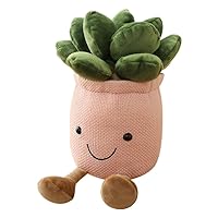 Succulent Plants Stuffed Toy for Kids, Soft Simulation Potted Plush Toy Doll