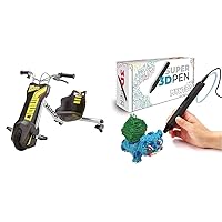 Razor PowerRider 360 – Electric Tricycle, Up to 9 mph, Welded Steel Fork, 12V Powered Ride-On & MYNT3D Super 3D Pen, 1.75mm ABS and PLA Compatible 3D Printing Pen