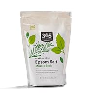 365 by Whole Foods Market, Epsom Salt Muscle Soak With Activated Charcoal, 48 Ounce