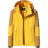 Men Spring Lightweight Waterproof Jacket Raincoat For Hiking Travel With Removable Hooded Jacket Windbreaker