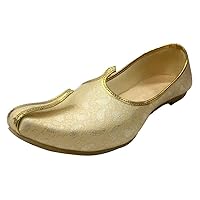 Mens Cream Gold Handmade Shoes Sherwani Shoes Achkan Shoes Etnic Mojri Khussa Juti