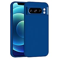 ZIFENGXUAN-Case for Google Pixel 8 Pro/Pixel 8, Slim Soft Shockproof Silicone Phone Cover Camera Protection, Anti-Scratch Microfiber Lining (8,Blue)