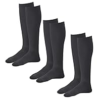 Ames Walker AW Style 122 Coolmax 15-20 mmHg Moderate Compression Knee High Socks (3-Pack) Black Medium