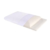 SUQ I OME Adjustable Slim Sleeper -Thin Flat Latex Pillow for Sleeping with 2 Removable Layers 3 Heights(1'', 2.5'', 3.5''), for Stomach, Side and Back Sleepers.