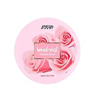 Nykaa Wanderlust Country Rose Body Butter with Shea & Cocoa Butter - Vitamin E, Deep Moisturization, Relaxing & Restorative Fragrance, Sodium & Sulphate free, Paraben Free - 200ml