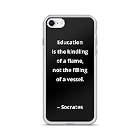 Education is The kindling of a Flame, not The Filling of a Vessel. – Socrates. Wear Your Philosophy. by Ruth's prints. Black iPhone Case iPhone 7/8
