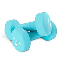 Yes4All Neoprene Coated Dumbbell Hand Weight Sets of 2 - Multiple Weight Options with 15 Colors, Anti-roll, Anti-Slip, Hexagon Shape