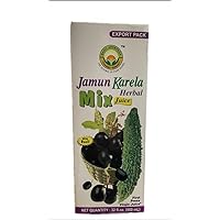 Basic Ayurveda Jamun Karela Herbal Juice Mix, Indian Blackberry-Bitter Gourd Juice, 32.46 Fl Oz (960 ml), Good For Eye, Skin and Healthy Teeth