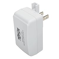 Tripp Lite USB Tablet Smartphone Wall Charger Hospital-Grade Medical 1-Port 2.5A (U280-001-W2-HG), White