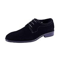 Men's Oxfords Formal Dress Shoes Suede Leather Wingtips Derby Business Casual Fashion Walking Shoes for Men