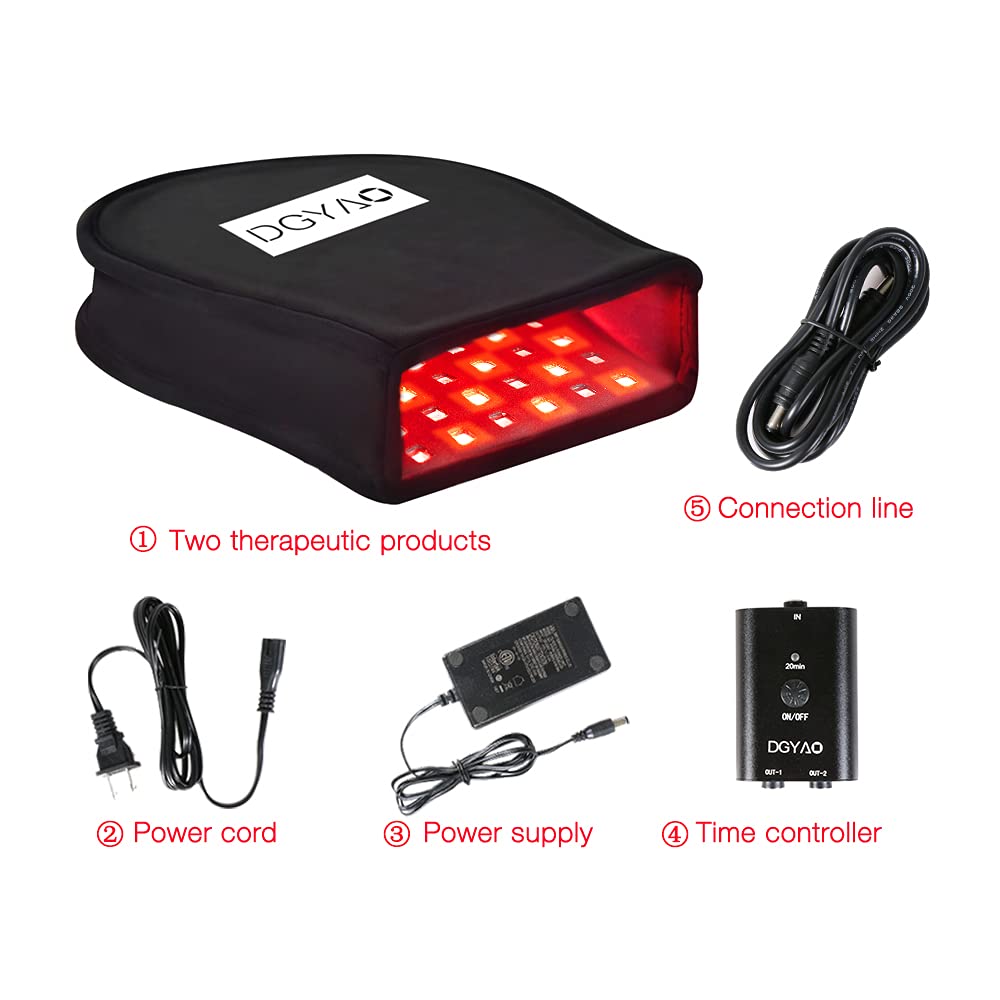 DGXINJUN Red & Infrared Light Therapy Devices Hand Pain Relief LED 880nm Double Side pad for Fingers Wrist Joint Muscle Home Use
