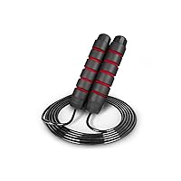 ProsourceFit Speed Jump Rope up to 8 Foot Adjustable Length for Men and Women, Foam Handles, Ultra Light Rope for Boxing, Jumping Exercises and Cardio Workout