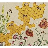 2 Set of 4 Individual Honeycomb Honey Bees Paper Luncheon Napkins, Luncheon Napkins Decoupage, Art and Craft Projects - Eb5