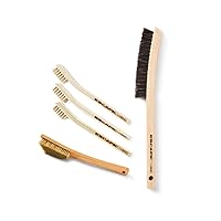 Boars Hair Brush 5 Pack | Durable Cleaning Tool Designed for Rock Climbing Holds | Premium Natural Fiber Brush