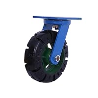 Heavy Duty Industrial Caster Wheels,Black,Anti-Skid Rubber Furniture Castor,Tire Veins Treads,360° Ball Bearing,Capacity 2400lbs,Wear-Resistant,1pcs,for Workbench,Trolley,Carts (10in,Univers