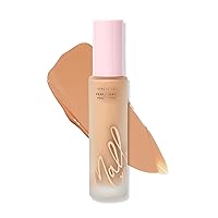 Mally Beauty Stress Less Performance Foundation - Medium - Buildable Medium to Full Coverage - Lightweight Foundation Liquid - Niacinamide Brightens and Hydrates Skin - Satin Finish