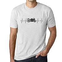 Men's Graphic T-Shirt Motorcycle Heartbeat Eco-Friendly Limited Edition Short Sleeve Tee-Shirt Vintage Birthday