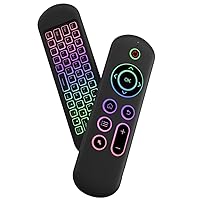 LUVI Air Mouse Remote Control Mouse Wireless Mini Keyboard 2.4G & BT5.2 Motion Sensing Backlit Rechargeable Compatible with Android TV Box/PC/Smart TV/Projector/All-in-one PC/MAC