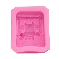 Cartoon Cow Cattle Silicone Soap Mold Fondant Candy Cake Chocolate Decorating Baking Supplies Handmade Gift Silicone Soap Molds Loaf