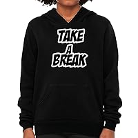 Take a Break Kids' Sponge Fleece Hoodie - Chill Quotes Kids' Hoodie - Graphic Hoodie for Kids