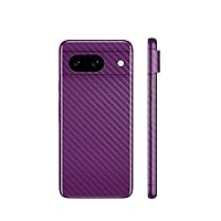 MightySkins Carbon Fiber Skin Compatible with Google Pixel 8 Full Wrap Kit - Solid Purple | Protective, Durable Textured Carbon Fiber Finish | Easy to Apply & Change Styles | Made in The USA