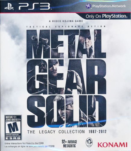 METAL GEAR SOLID THE LEGACY COLLECTION PS3 GAME BRAND NEW SEALED (NO ARTBOOK)