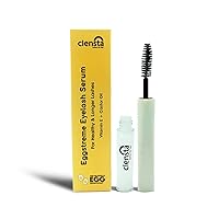 Clensta Eggstreme Eyelash Growth Serum with Egg Protein and Vitamin E, Natural Lash, Nourishment for Longer, Thicker, and Healthier Eyelashes - 8ml