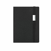 A5 PU Pure Color Simple Notepad Hand Book Notebook with Blank Inner Paper, Gift Packaged Stationery. (Black)