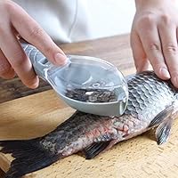 Fish Skin Brush Scraping Fishing Scale Brush Graters Fast Remove Fish knife Cleaning Peeler Scaler Scraper - White