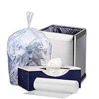 6 Gallon Trash Bags │ 6 Microns │ Clear Garbage Can Low Density Liners │ 20