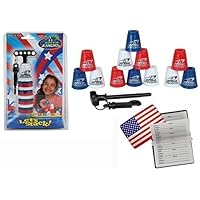 Speed Stacks MINI Play Set of 12 Ultra Portable Cups MINIS with FREE Bonus: US Flag Design Magnetic Credit Card Size Address Book …