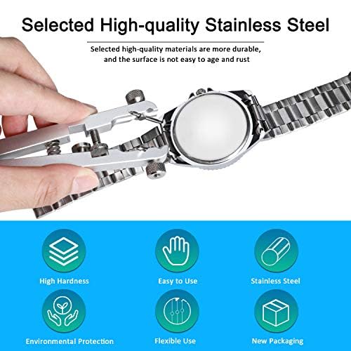 Watch Spring Bar Plier Tool Set with Durable 10 Tips Pins, 6825 Spring Bar Tweezer Tool for Watch Wrist Bands Strap Removal Repair Fix Kit