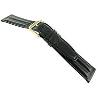 Milano 18mm Kreisler Retro Sport Leather Black Watch Band